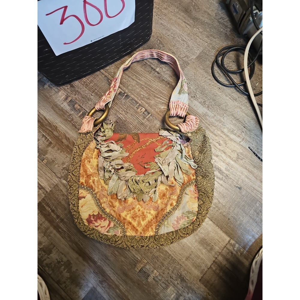 Vtg Boho Hippie Festival Purse Tapestry Fringe Earthy‎ Bag Magnet Closure Romag